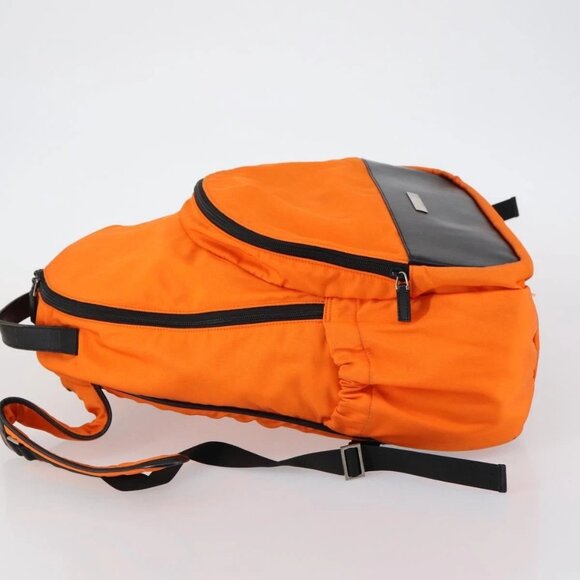 GUCCI Backpack Nylon Orange Silver Auth hk3123 main image 9